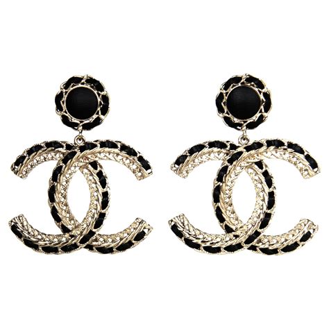 chanel hang down earrings|genuine chanel earrings.